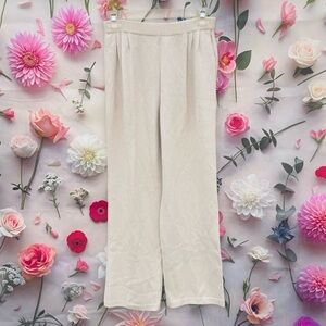 St. John Collection Cream Knit Women's Trousers Dress Pants